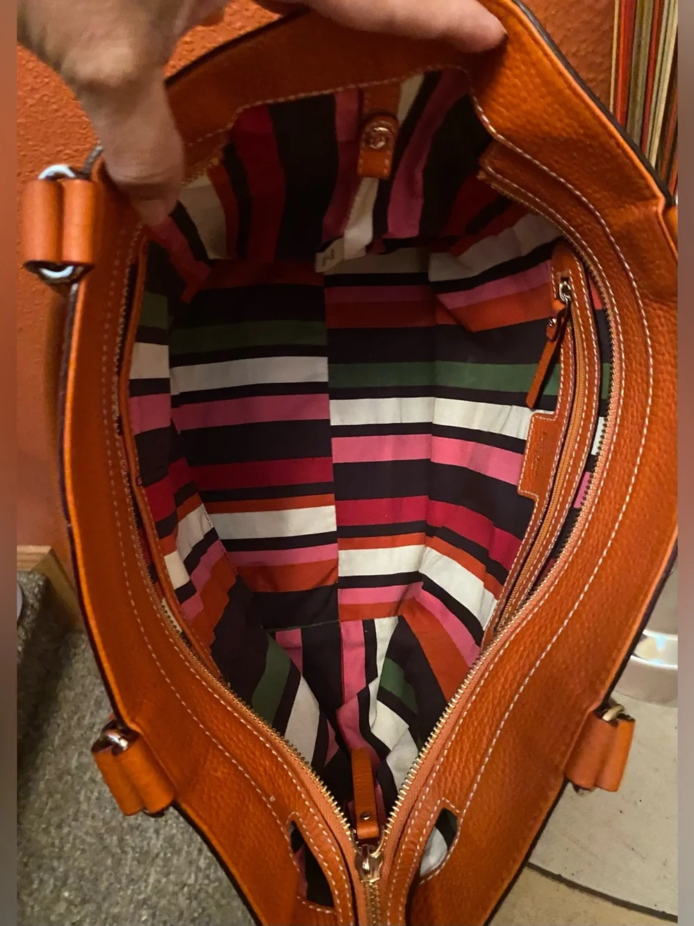 Kate Spade ♠️ - EUC - Madrid Bon Mot Shopper Bag in Burnt Orange